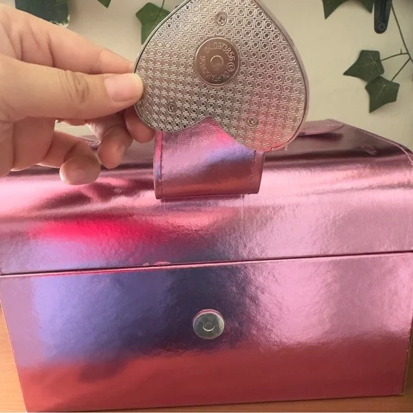 Ulta Beauty Pink Cosmetic Case with Eyeshadow Palettes & Brushes
